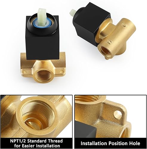 Miniatura 7 de SKOWLL Kit de ducha de cabezal de lluvia, juego de grifo de ducha LED montado en la pared, una sola función, mezclador de baño de 8 pulgadas, juego