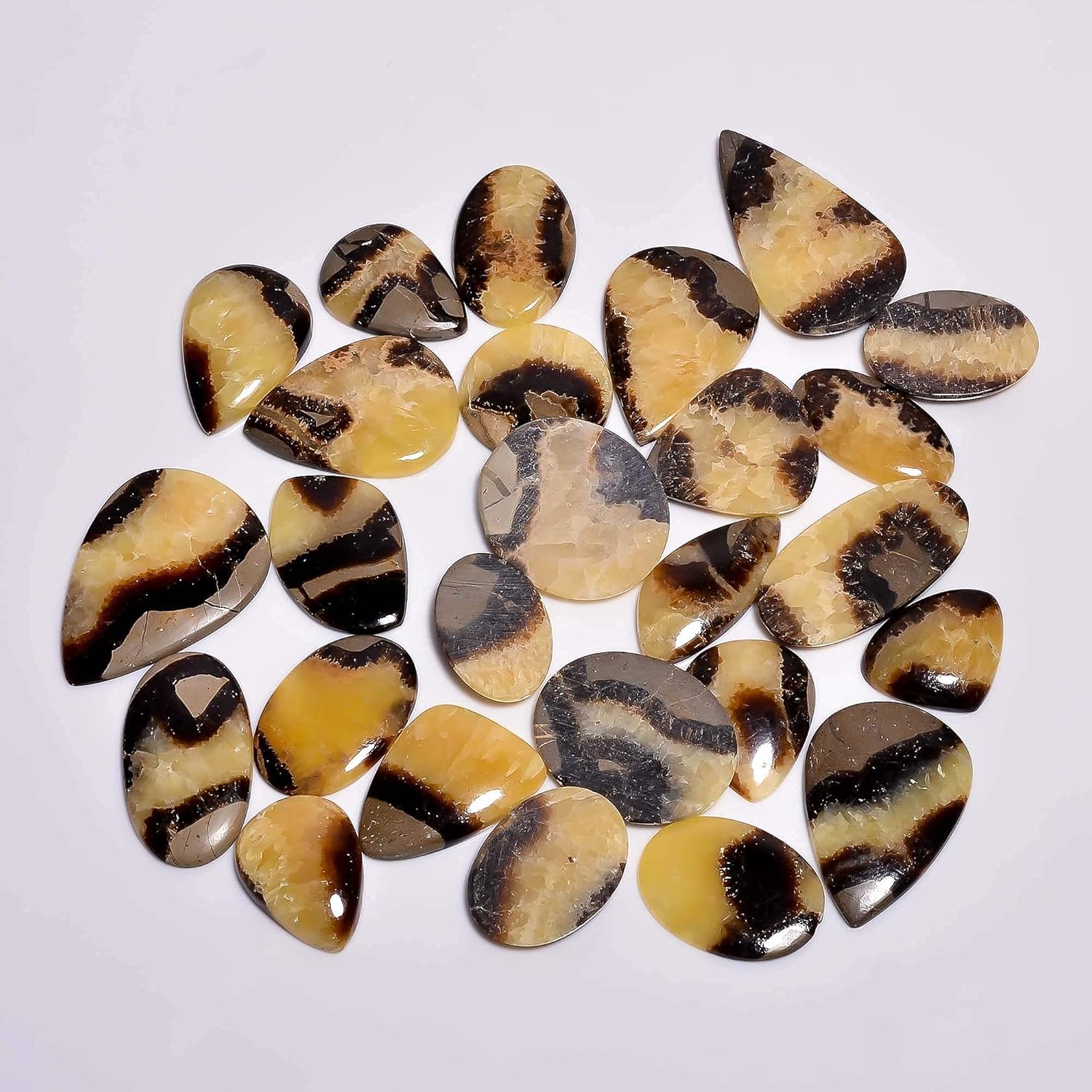100 carats, 2 to 3pcs, Natural Septarian Gemstone Cabochons Wholesale Lot, Jewelry Making Loose Gemstone Supply, Polished Specimen, DIY, Wire Wrapping, Healing Crystals, Bulk Gemstone Deal - Image 2