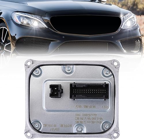 Módulo de unidad de control de balasto de faros delanteros LED compatible con Mercedes-Benz W205 Clase C 2015 2016 2017 2018 Módulo de faro LED