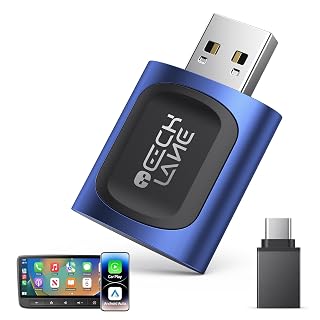 2026 Upgraded 2-in-1 Wireless CarPlay Adapter & Android Auto Wireless Adapter, Bluetooth Car Adapter for Wired to Wireless, Fast & Stable Auto-Connect, 5G WiFi & BT 5.4, Plug & Play (USB-C/A) - Amazon product rated Grade A