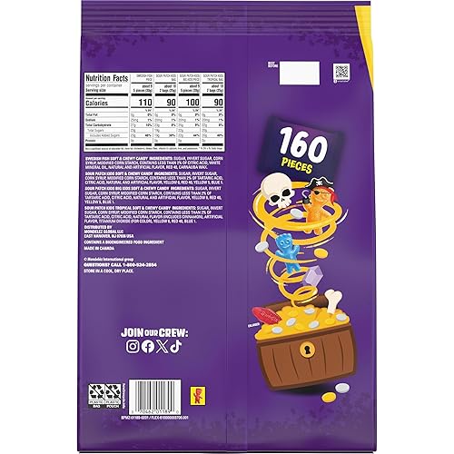 Miniatura 12 de SOUR PATCH KIDS Original, Tropical, Big Kids & SWEDISH FISH - Paquete variado de dulces de Halloween, 160 bolsas de dulce o truco