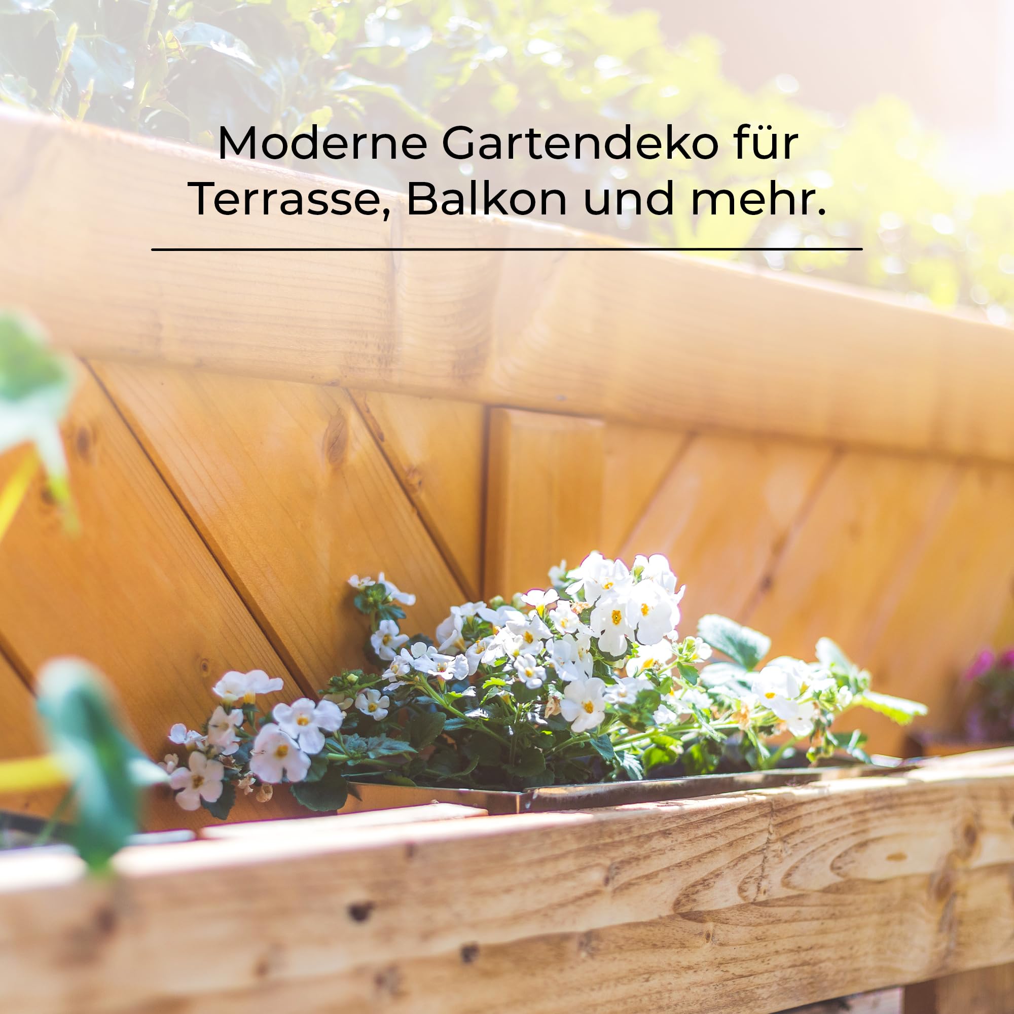 Pflanzkasten für Europaletten, 6er Set aus Kunststoff, 38 x 9 x13 cm, Frost- und witterungsbeständig, Blumenkasten für Outdoor und Indoor