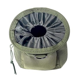 Tactical Molle Drawstring Magazine Dump Pouch, Adjustable Military Utility Belt Fanny Hip Holster Bag Outdoor Ammo Pouch (2 Pack-Black)