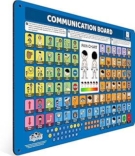 Durable Aluminum Bilingual Inclusive Pediatric Clinic & Hospital Communication Board – Easy to Clean, Child-Friendly AAC Aid for Autism & Healthcare Communication Support