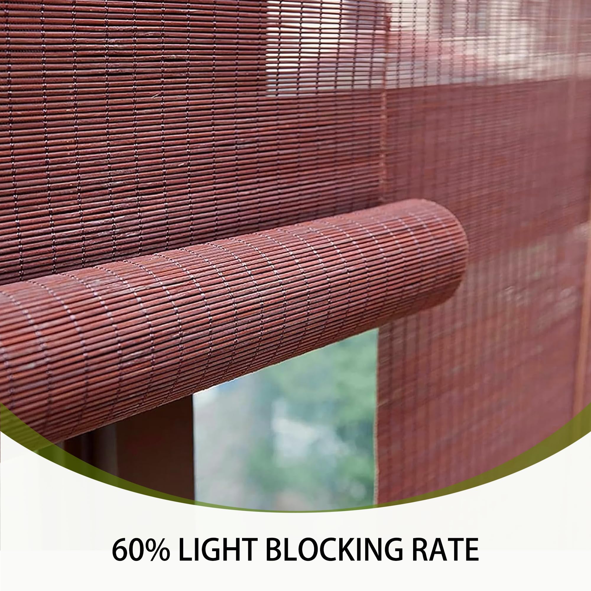 Store Bambou Intérieur Lames 80 x 120 cm Protection Solaire Store en Bambou Exterieur Interieur Facile à Installer pour Balcon et Terrasse, Pourpre