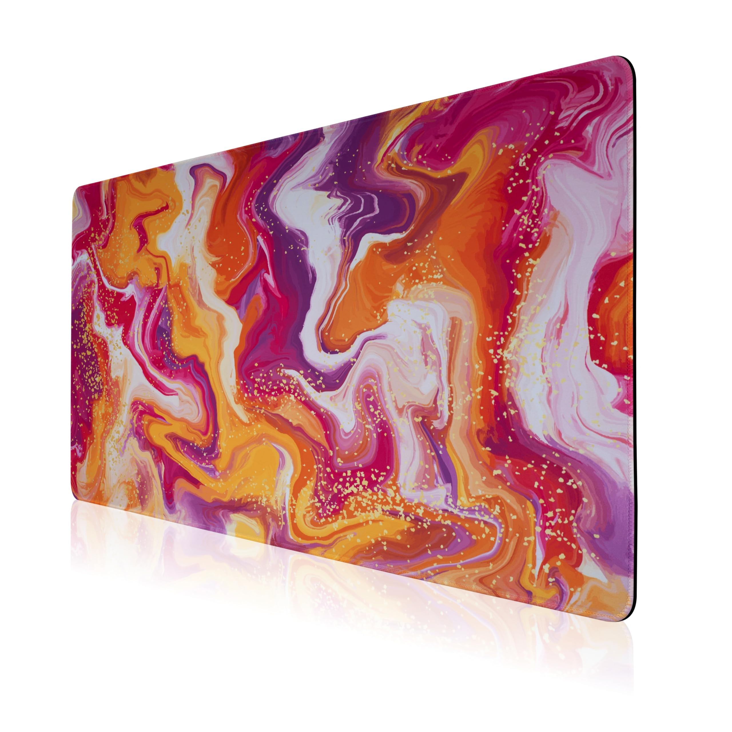 X-Large Gaming Mouse Pad Extended XL Long Mousepad with use Soft Silk Fluid Fabric & Nonslip Rubber Base Computer Keyboard Mouse Mat for Company Office Gamer,31.5x15.75inch