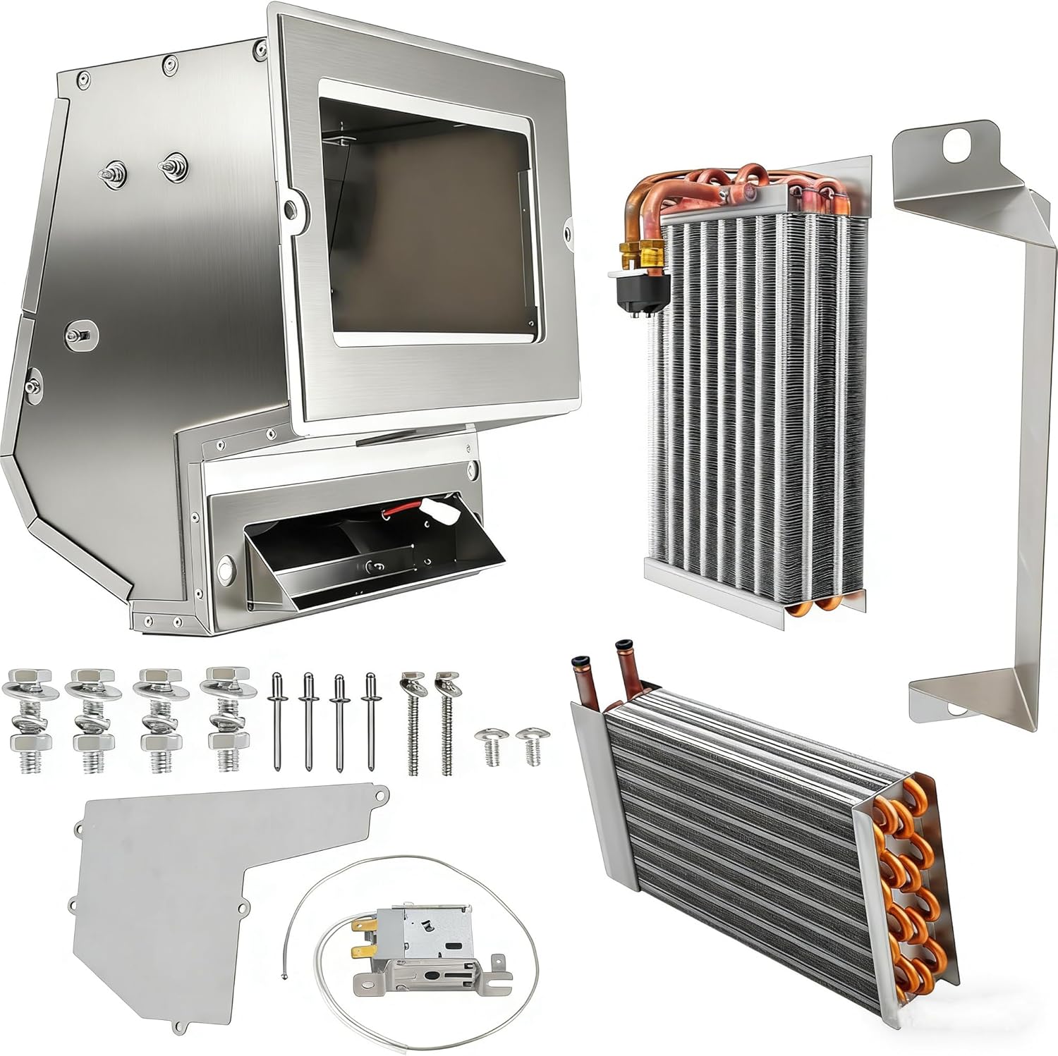 F31-1036-1 AC Heater Box Assembly Stainless HVAC Compatible with 1987-2014 Kenworth T600 T660 T800 W900B W900L Replace K1425351 F31-1064-11112 F31-1053-001