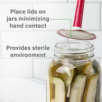 PrepWorks Lid Lifter - Ergonomic Jar and Can Lid Opener for Easy, Safe Lifting and Removal of Canning Lids