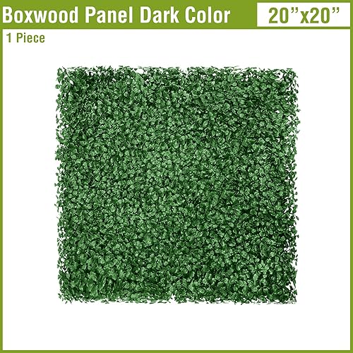 Miniatura 60 de 6 paneles artificiales de boj de 20 x 20 pulgadas, pantalla de privacidad para plantas de seto topiario, pantalla de privacidad de hiedra sintética