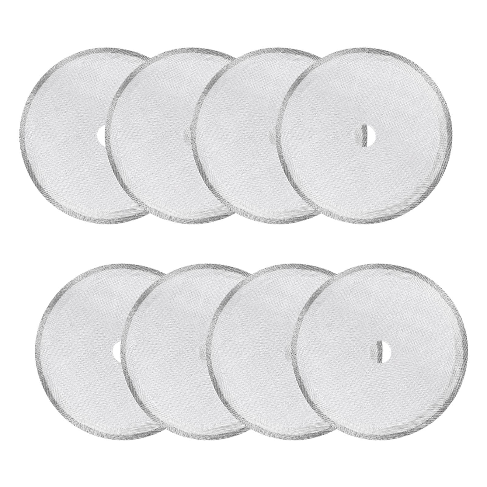 8pcs 350ml Washable Cafetiere Mesh Coffee,Press Filter Mesh Replacement Stainless Steel Cafetiere Filter Mesh for Cafetiere(Silver)