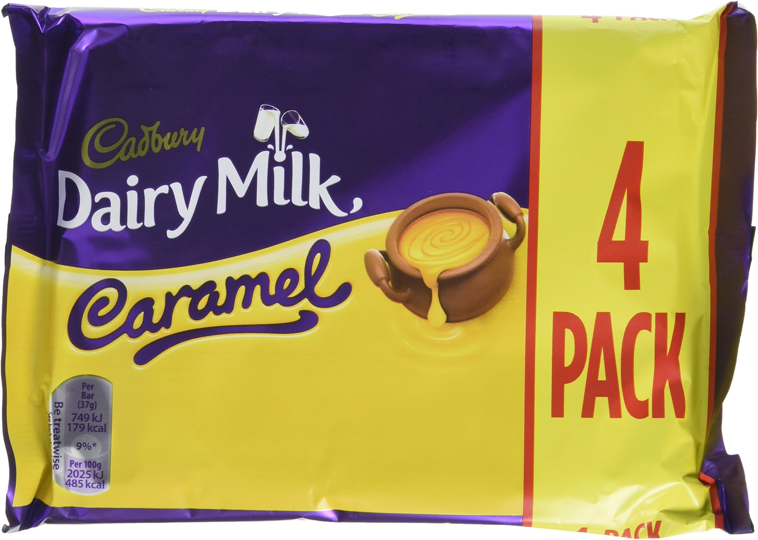 Cadbury Dairy Milk Caramel 4 Chocolate Bar (Pack of 15)
