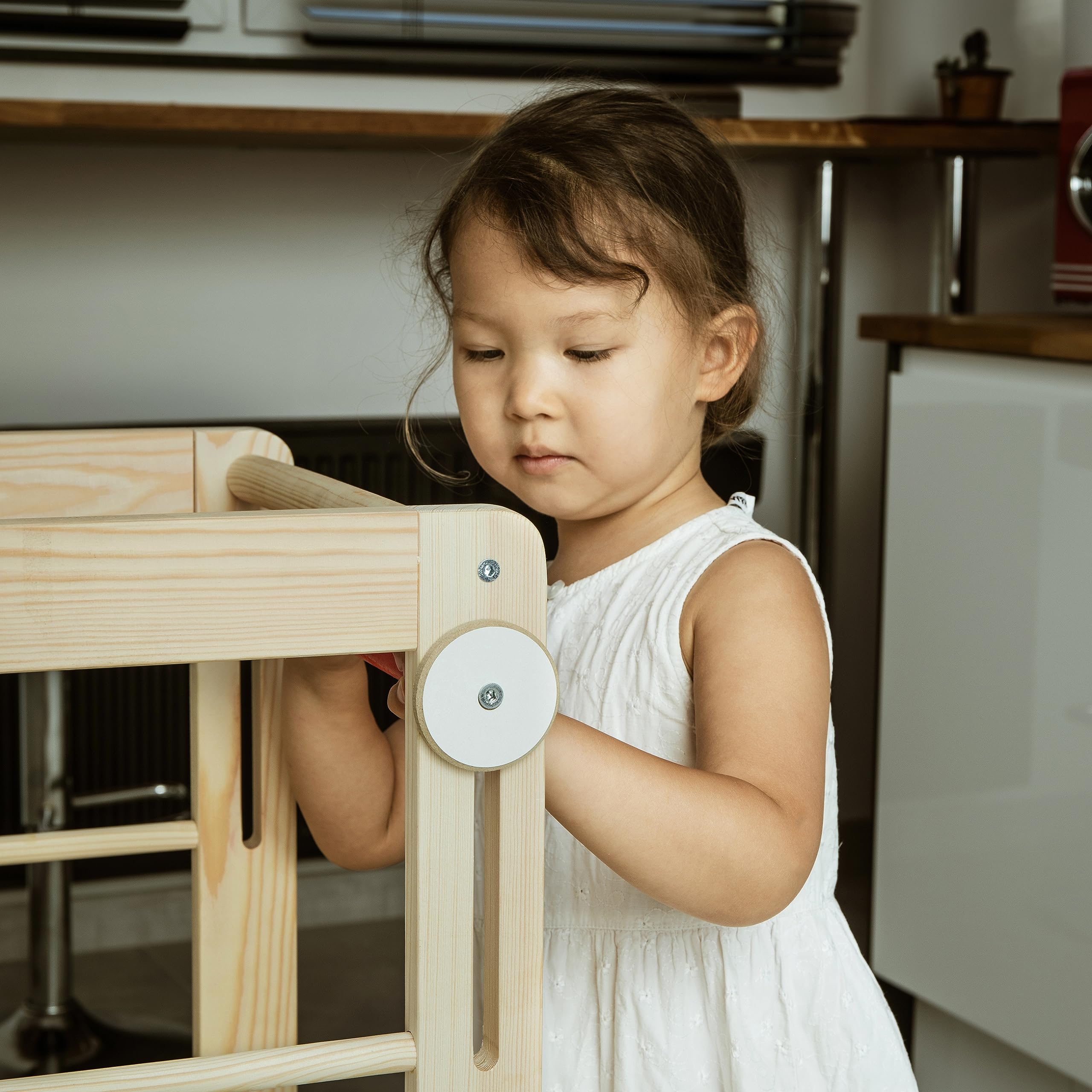 Love For Sleep Lernturm für Kinder Montessori - ab 1 Jahr Höhenverstellbar - Learning Tower aus Holz, Kinder Lernturm Stabil
