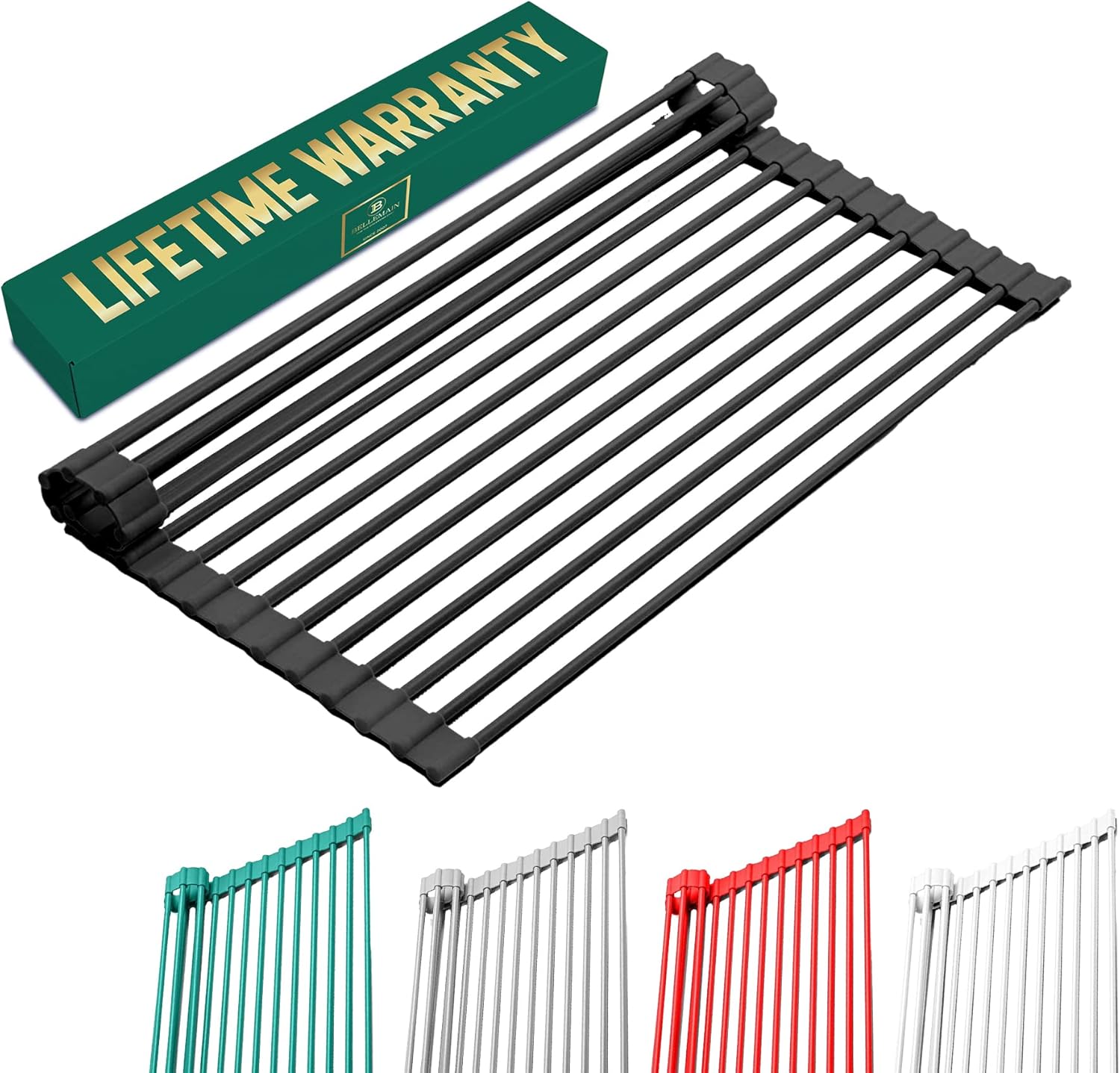 Bellemain Over Sink Drying Rack Collapsible Space Saving Roll Up Sink