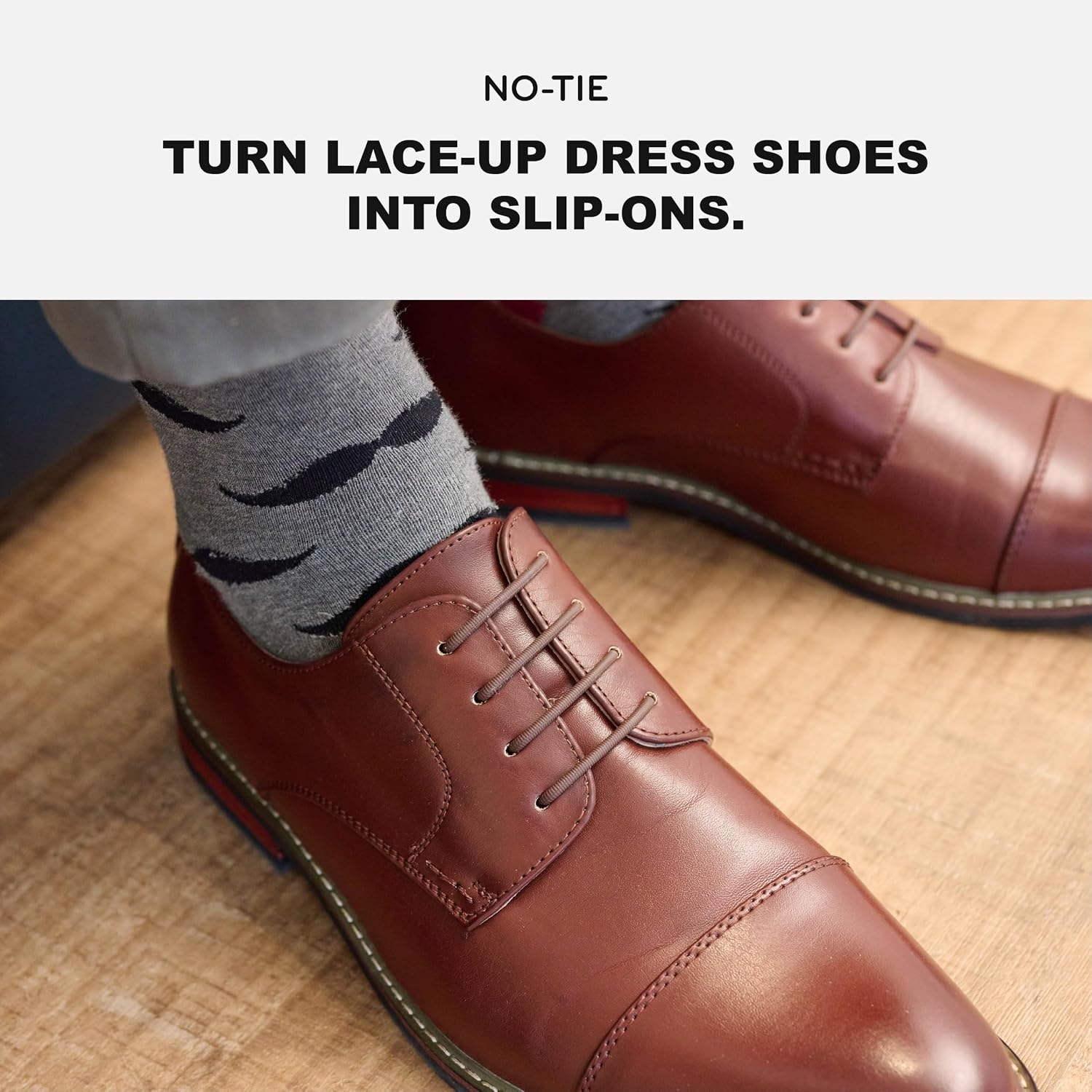 THE ORIGINAL STRETCHLACE No Tie Silicone Shoelaces for Lace Up Dress Shoes