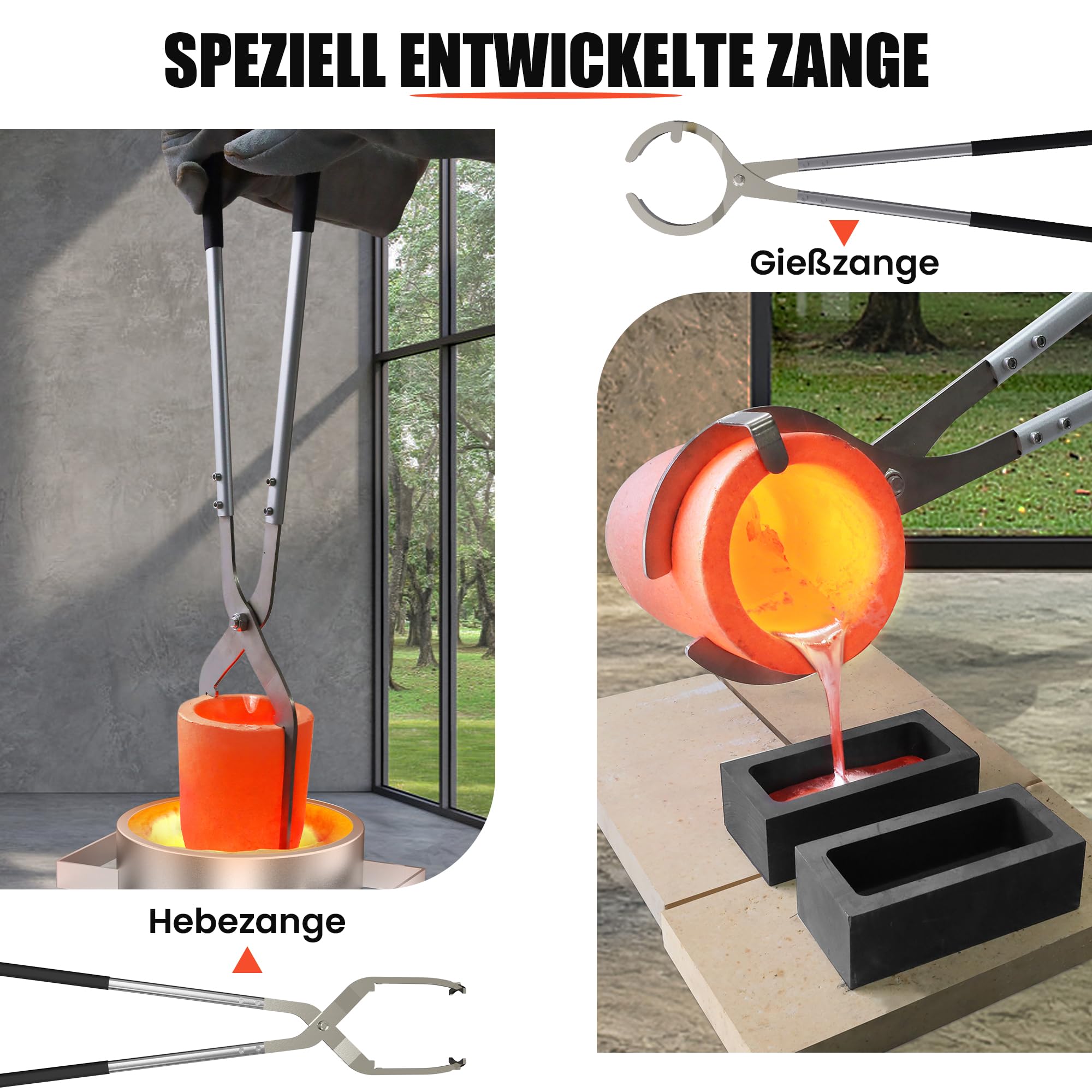 3 kg Propan, kompletny zestaw dla początkujących – piec do wytapiania metalu z tyglem, szczypcami odlewniczymi, kamieniem ogniotrwałym i akcesoriami, idealny do odlewów złota, srebra, miedzi i