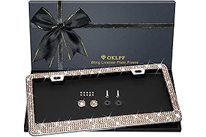 Bling Car Accessories for Women - Rose Gold License Plate Frame