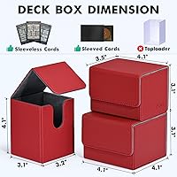 Vista 94 de ZLCA MTG YuGiOh - Caja de cartas para cartas intercambiables, MTG YuGiOh con capacidad para más de 100 tarjetas de una sola funda, caja