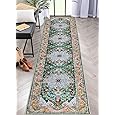 Pauwer Boho Hallway Runner Rug 2x10 Washable Entryway Area Rugs Non Slip Farmhouse Vintage Floor Mat Carpet Runner for Hallways Laundry Room Kitchen Bathroom Bedroom