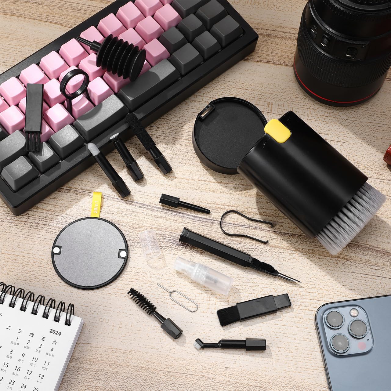 Mikikit 5sätze Reinigungsset Für Elektronische Geräte Inkl Bürsten Tuch Tastaturreinigung Für Linsen Kopfhörer Und Mehr Sanfte Reinigung Für Empfindliche Oberflächen Tragbar Und