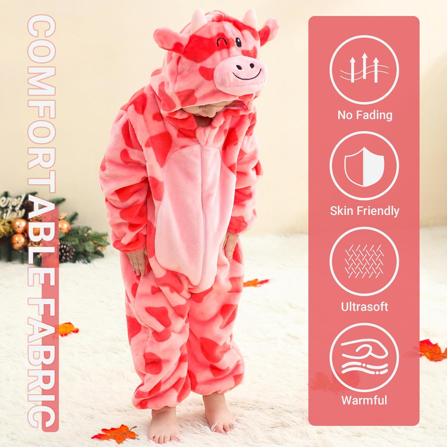 MICHLEY Unisex Baby Halloween Romper Dress up Flannel Soft Animal Cosplay Costume Outfit For Girls Boys 0-4T