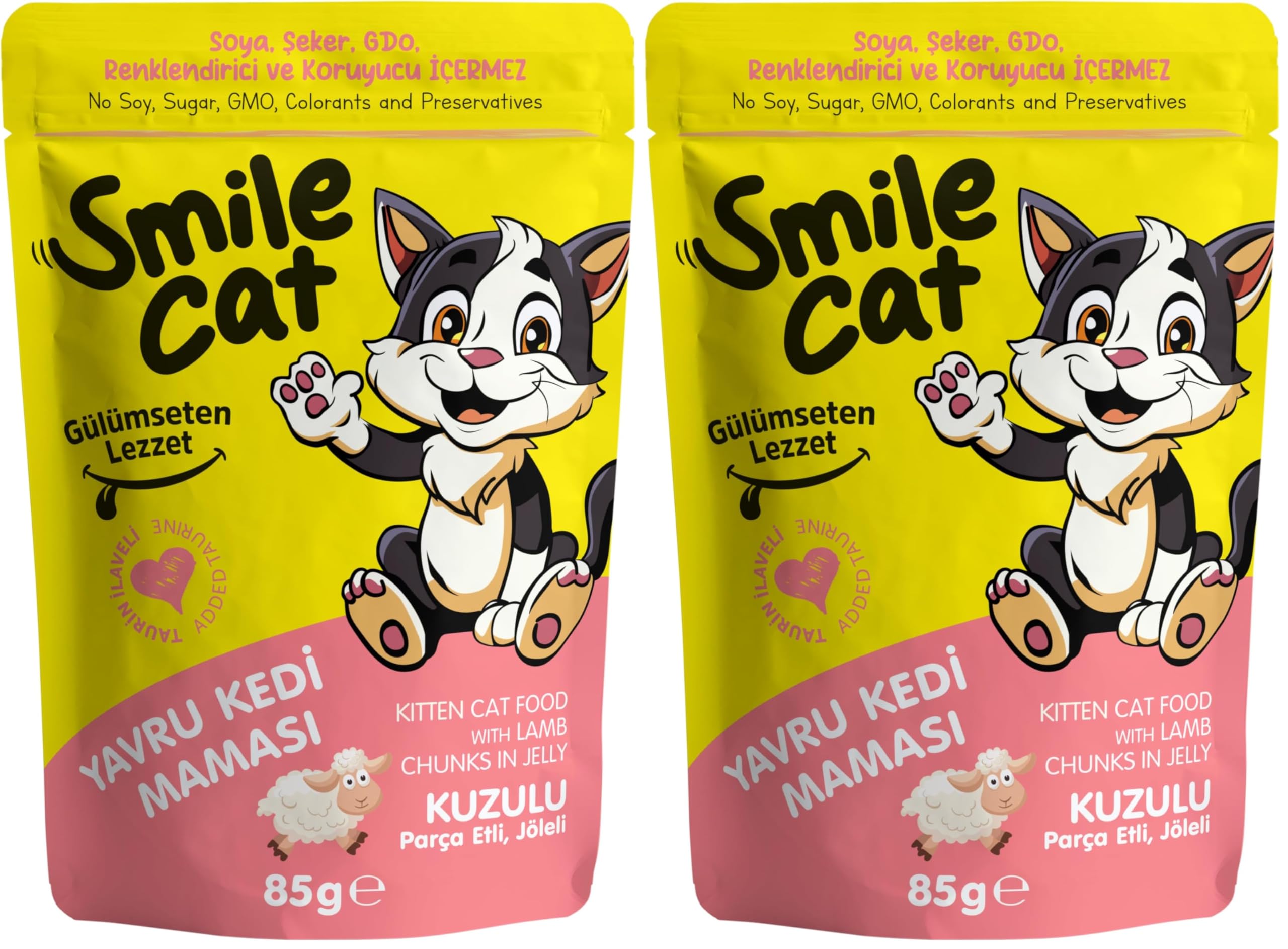 Smile Cat Pouch 85 gr Yavru Kedi Kuzulu (2 paketi)