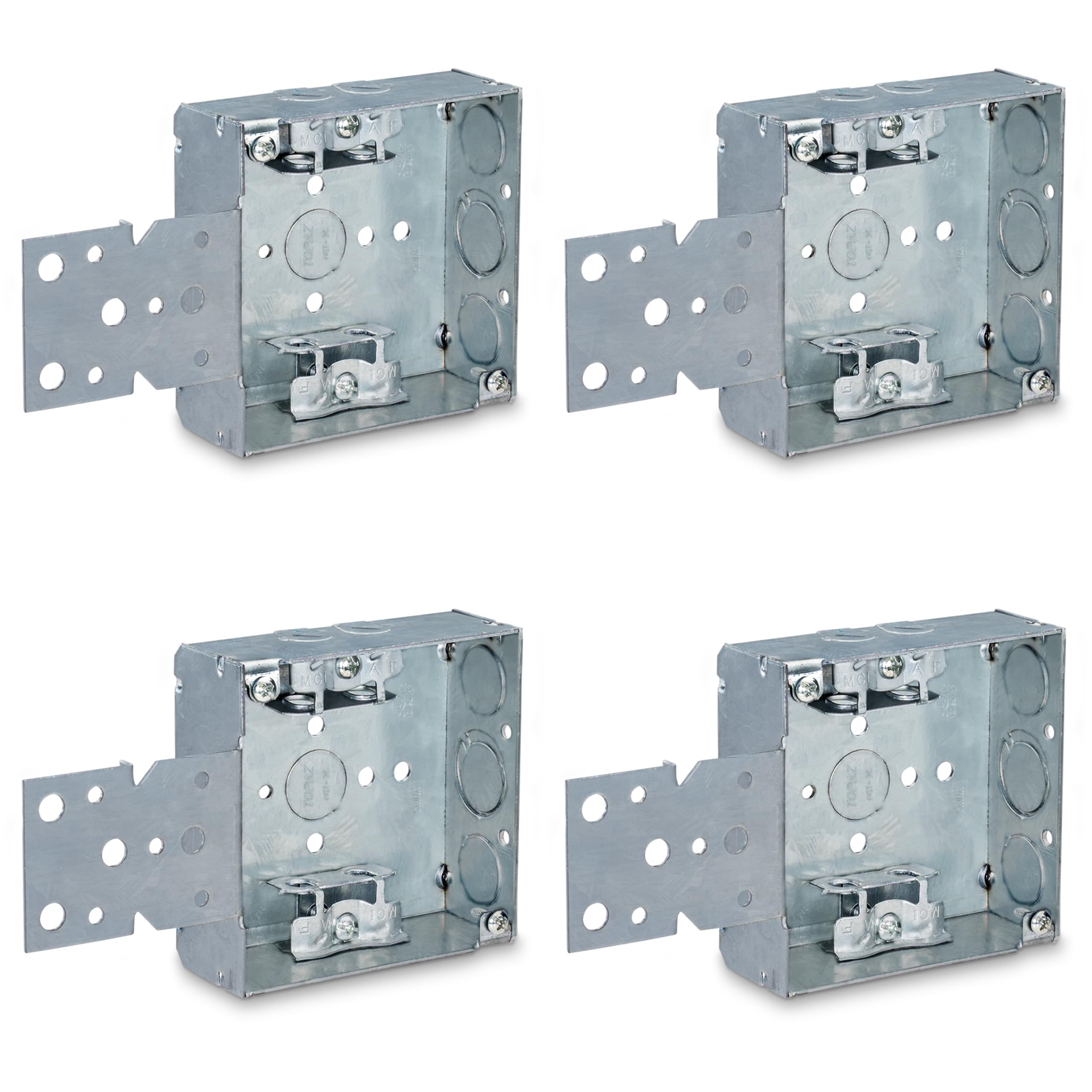 Boîte de jonction carrée soudée 10,2 cm en acier galvanisé - 8