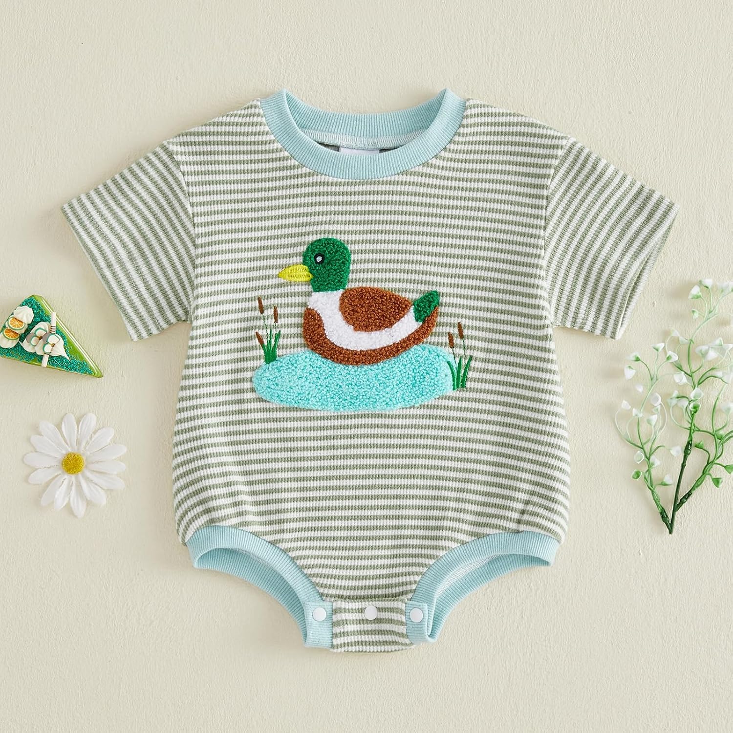 Newborn Baby Boy Girl Romper Funny Letter Embroidery Short Sleeve Round Neck Bodysuit Cute Infant Summer Clothes