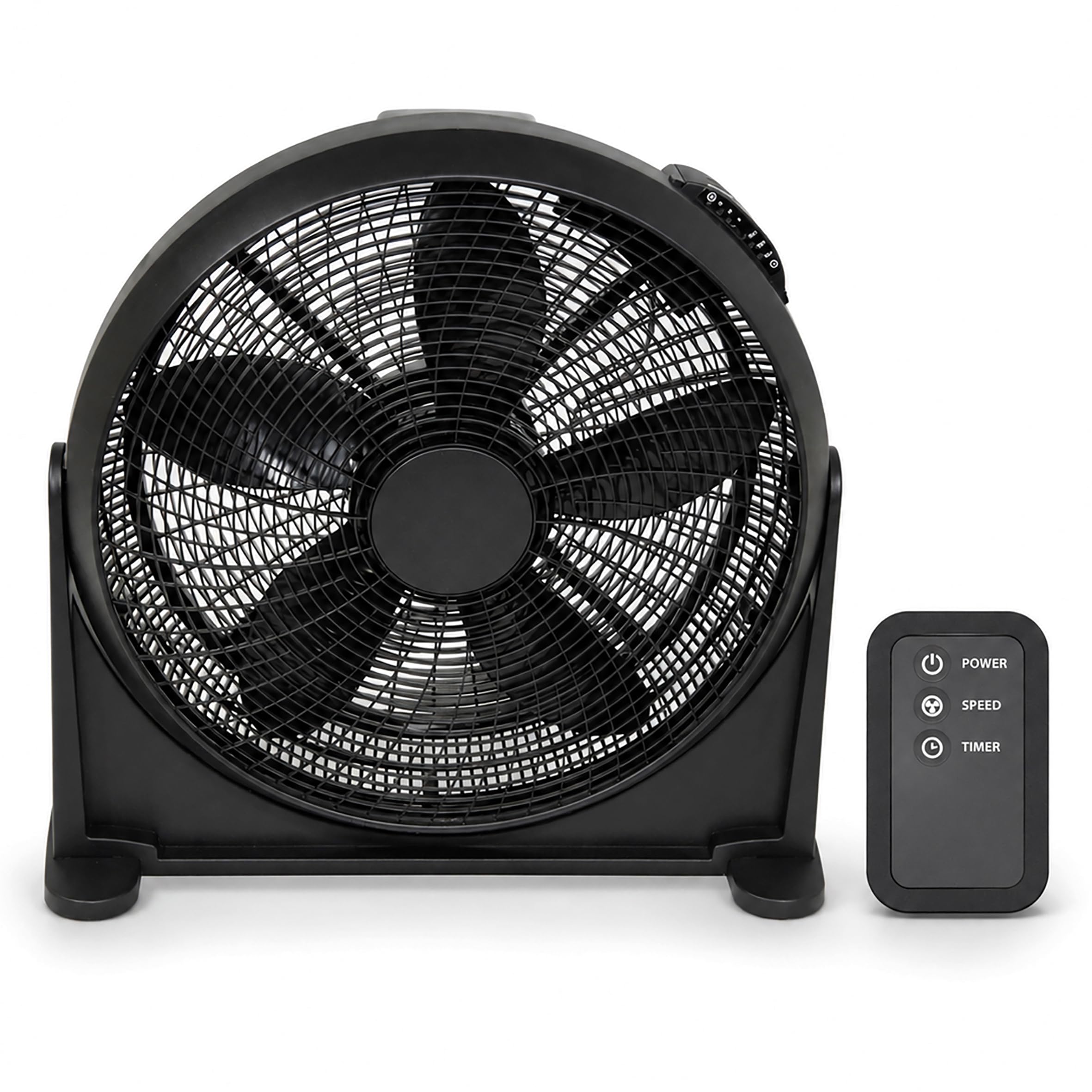 Prem-i-air 20" Inch Powerful Cold Air Cooling High Velocity Floor/Wall Air Circulator Fan with 3 Airflow Speed Settings, Remote With Timer, Low Noise For Use in Homes, Offices, Gyms, Garages.