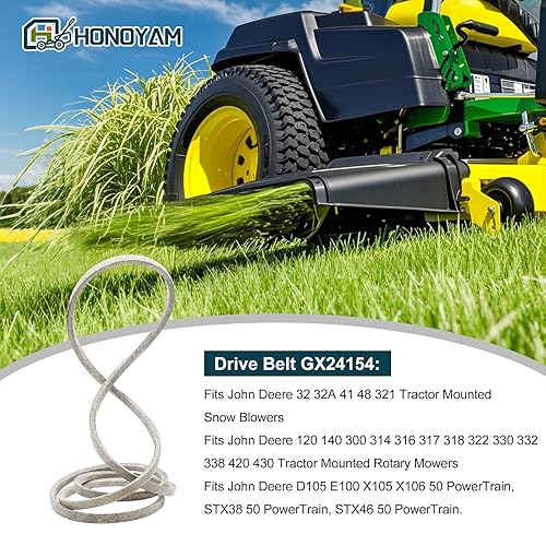 Miniatura 10 de 120-3335 Correa síncrona de repuesto de 44 x 34 pulgadas para Toro Timemaster Exmark con cubierta de 30 pulgadas que reemplaza a 1203335 S-TENS