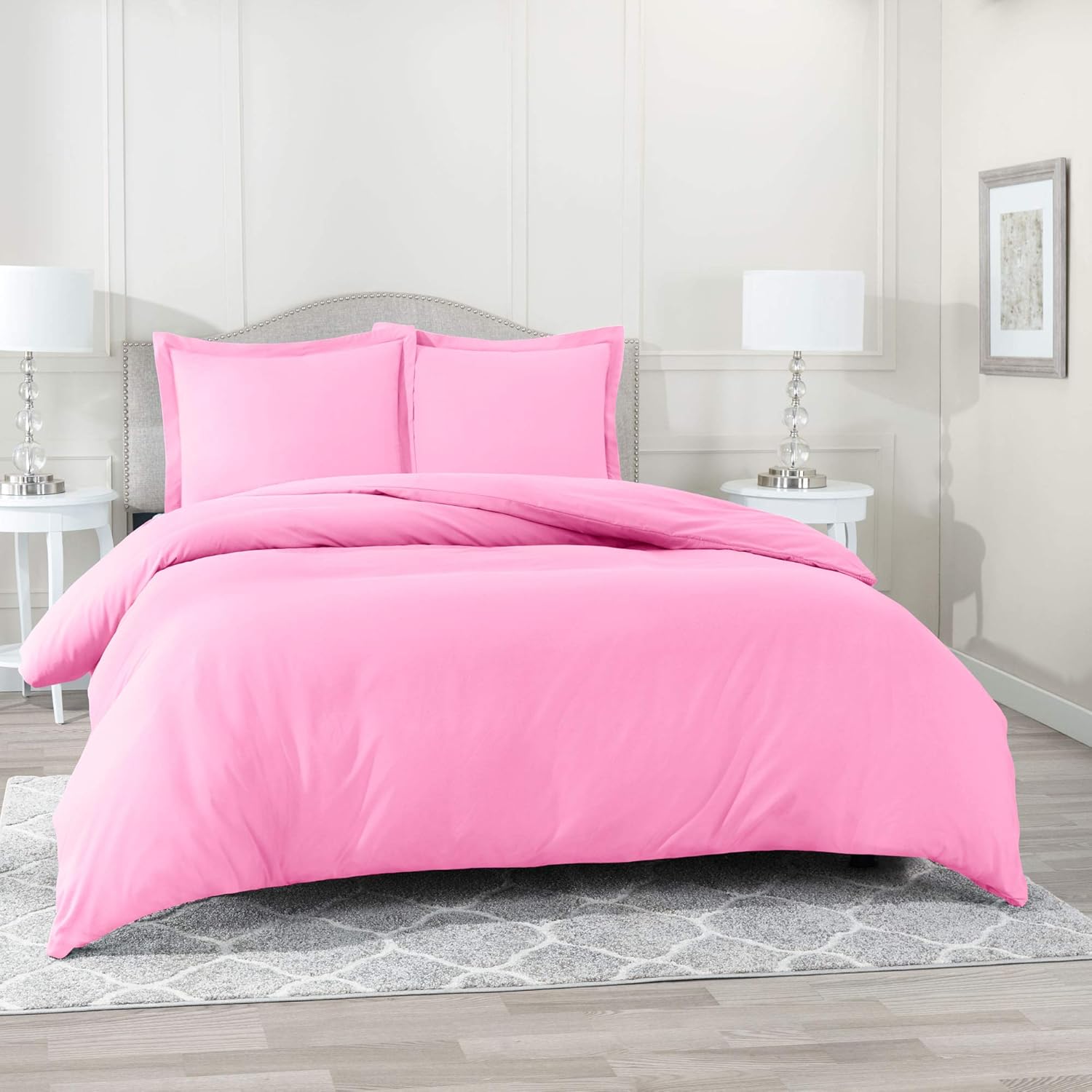 Nestl Light Pink Duvet Cover Queen Size Soft Queen Duvet