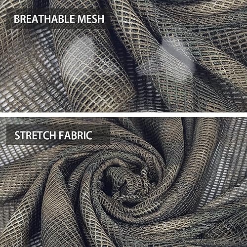 Miniatura 2 de WINWAY Bufanda de camuflaje de velo de francotirador, doble impresión, táctica, de camuflaje, para caza, disparo, fotografía salvaje