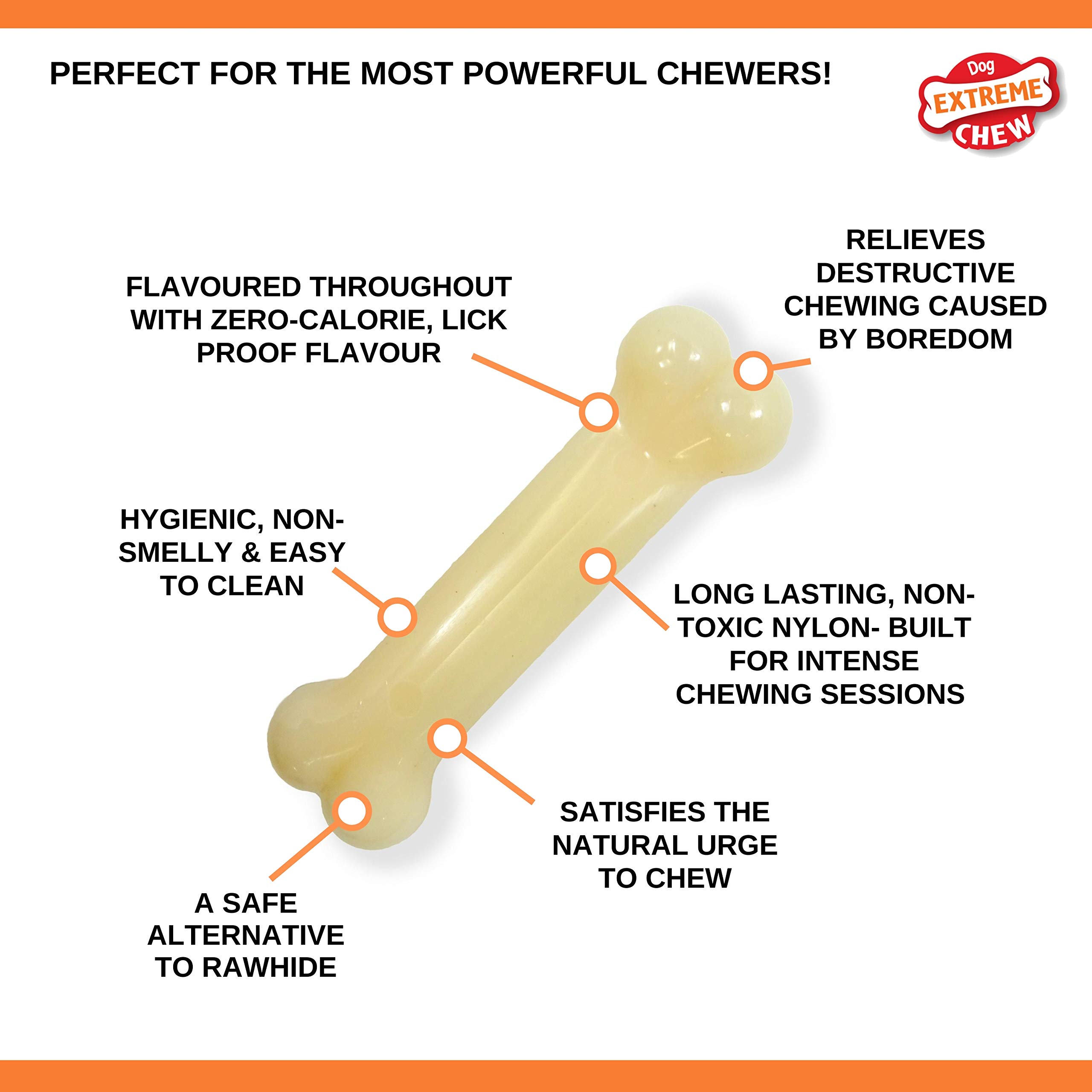 Nylabone Essentials, Juguete masticable en Forma de Hueso para la higiene Dental de Perros con mordida agresiva, Pack de Dos, Sabor a Pollo, para Perros Adultos de hasta 7 Kilos 59.4 g
