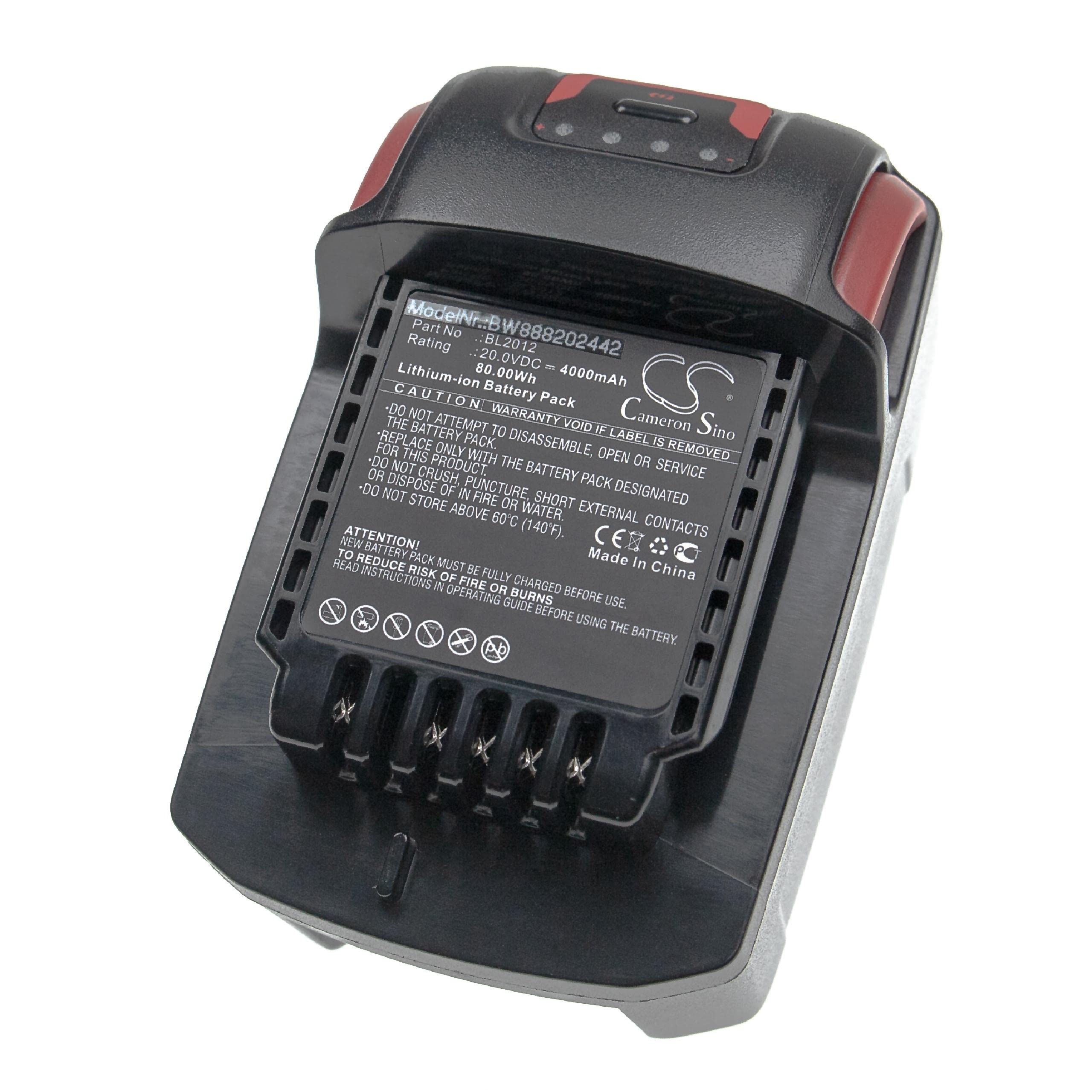 vhbw Akumulator zastępczy do Ingersoll Rand BL2022, BL2012, BL2010 do narzędzi (4000 mAh, litowo-jonowy, 20 V)