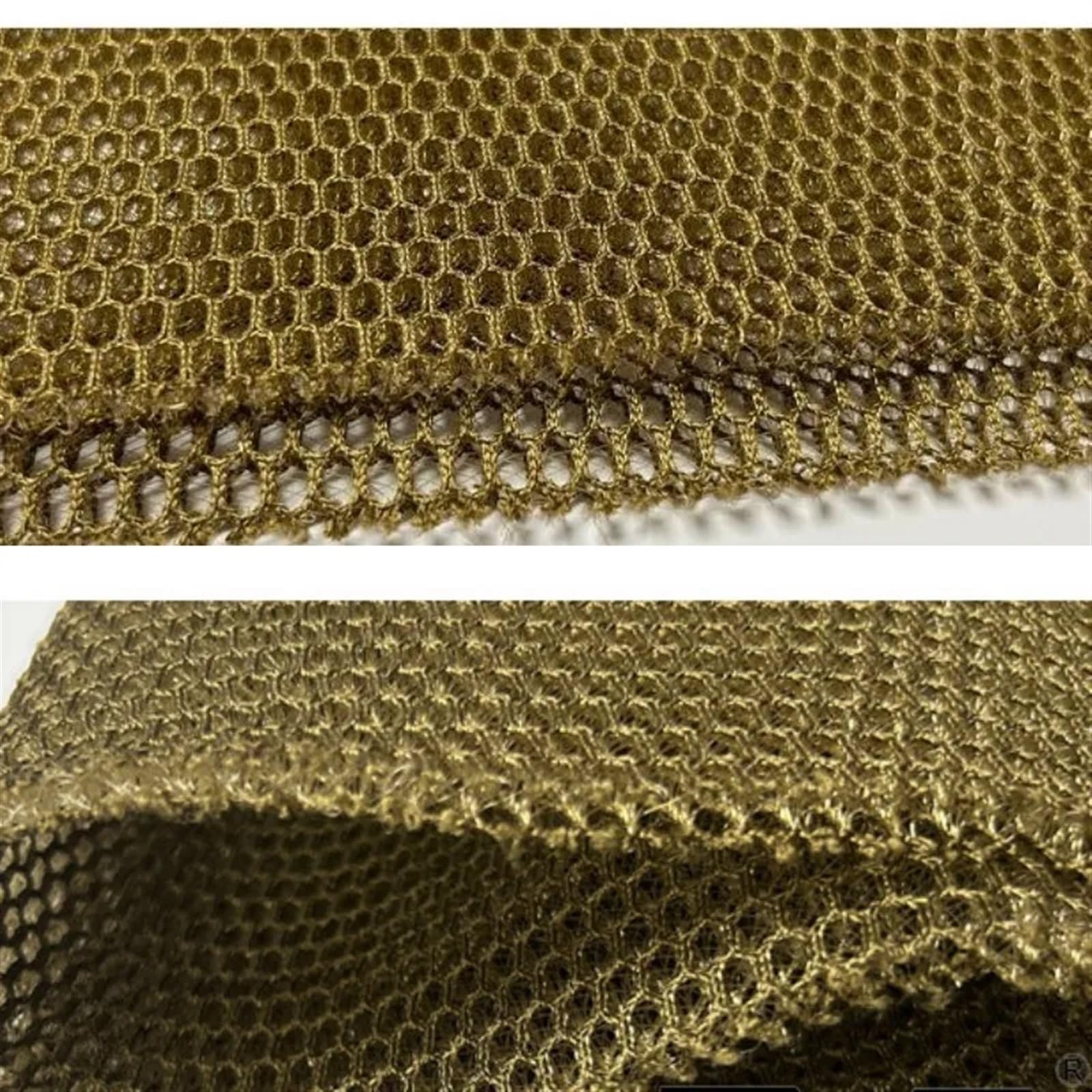 Tela de Malla Tela de malla hexagonal panal 3D poliéster 1 x 2 metros, marrón, transpirable, resistente al desgaste, material for colchón coche
