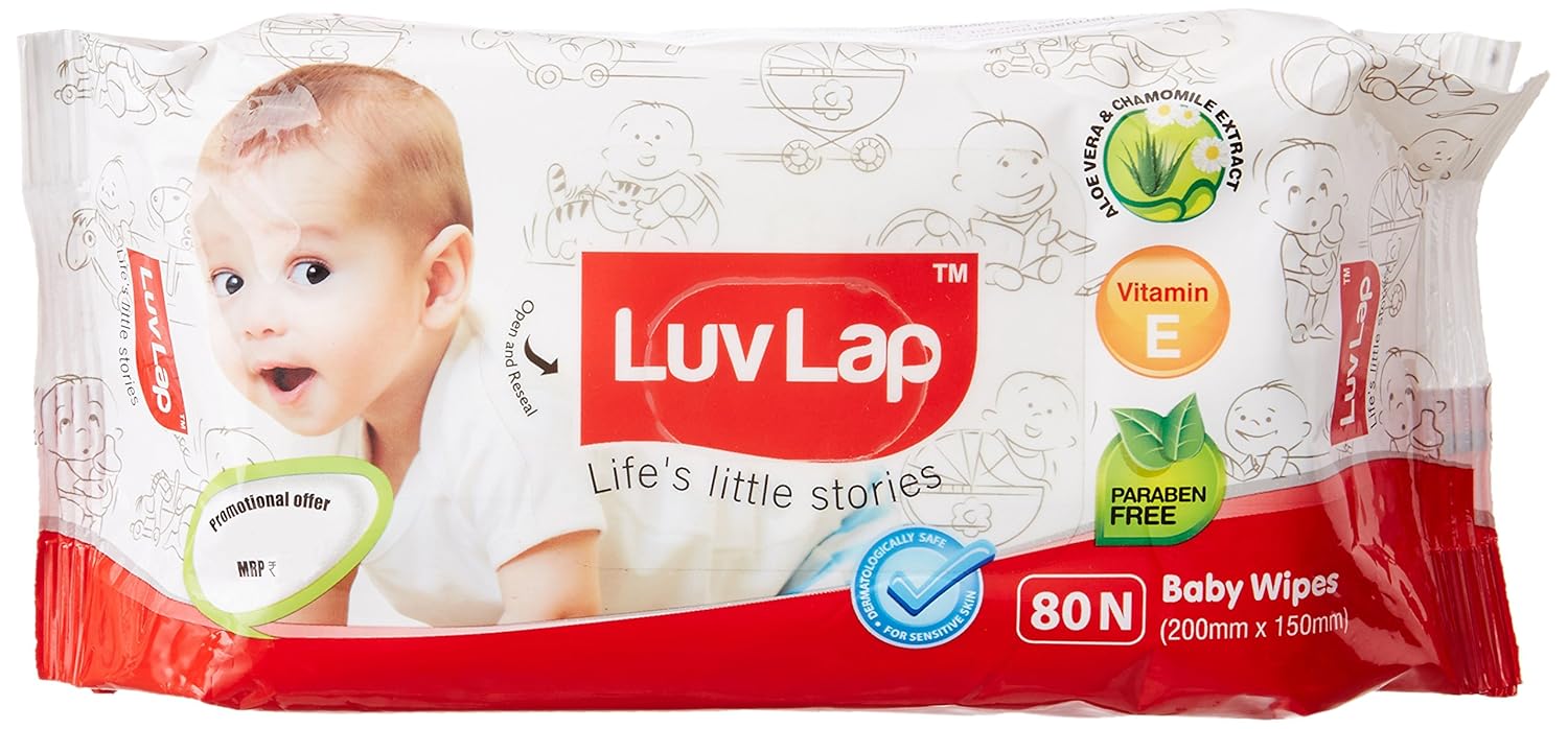 Luvlap Baby Wet Wipes with Aloe Vera (80 Wipes) Amazon.in Baby Products