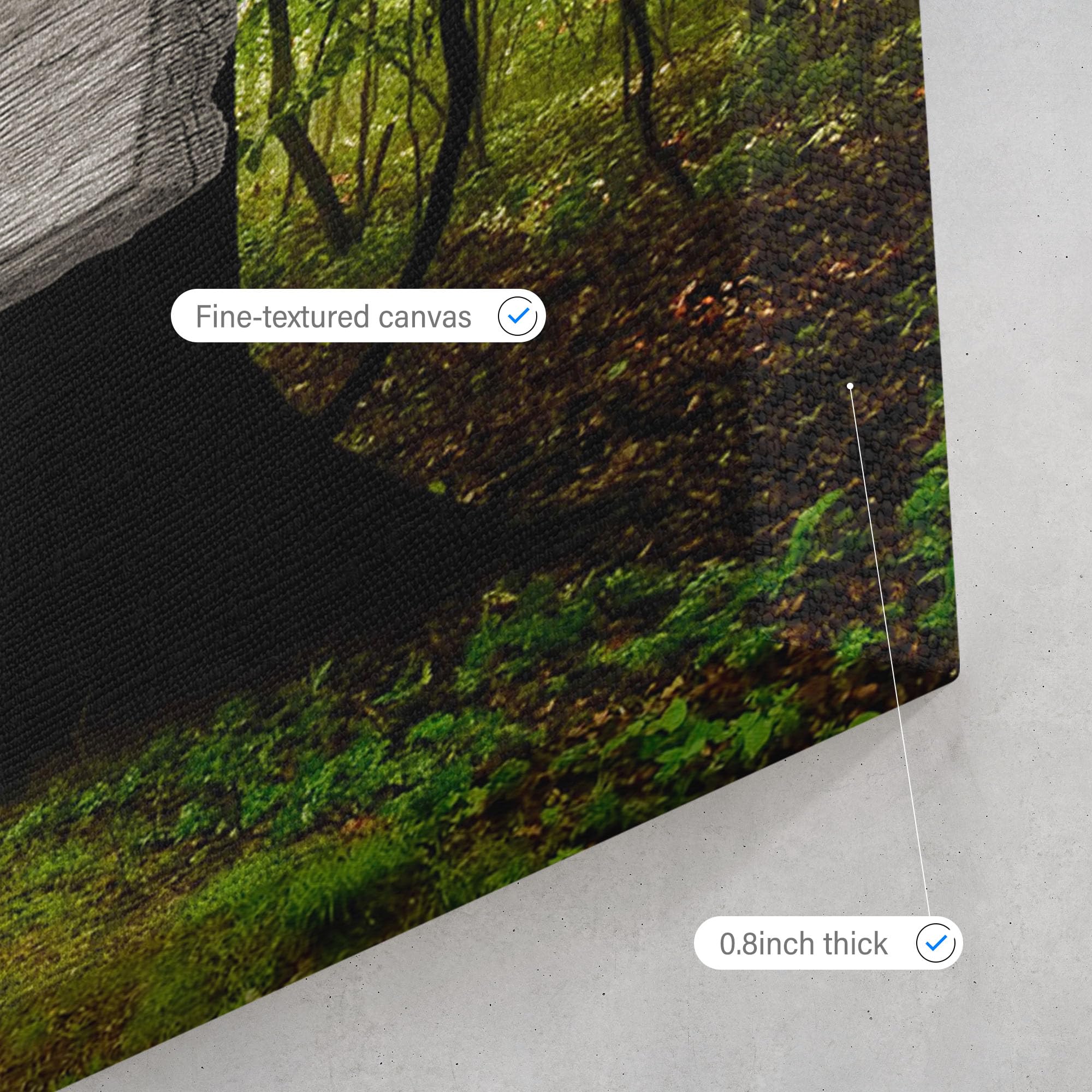 Cuadro Personalizado Familia Bosque Rayo Sol para Decoración de Pared de Salón | Idea de Regalo Personalizado Mujer o Hombre | Marco Personalizado para Cumpleaños | Objeto Personalizado con Nombre
