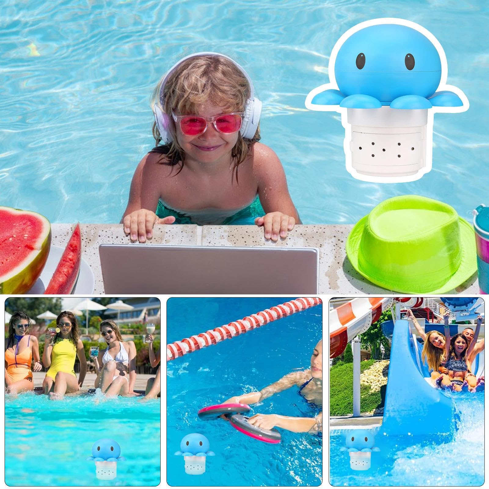 Solare piscina ionizzatore 80% meno cloro galleggiante acqua più pulita e depura