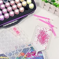 Vista 6 de Contenedores de Almacenamiento de Pintura de Diamantes, Kits de Accesorios de Pintura de Diamantes 60 Ranuras, Accesorios y Herramientas de Arte