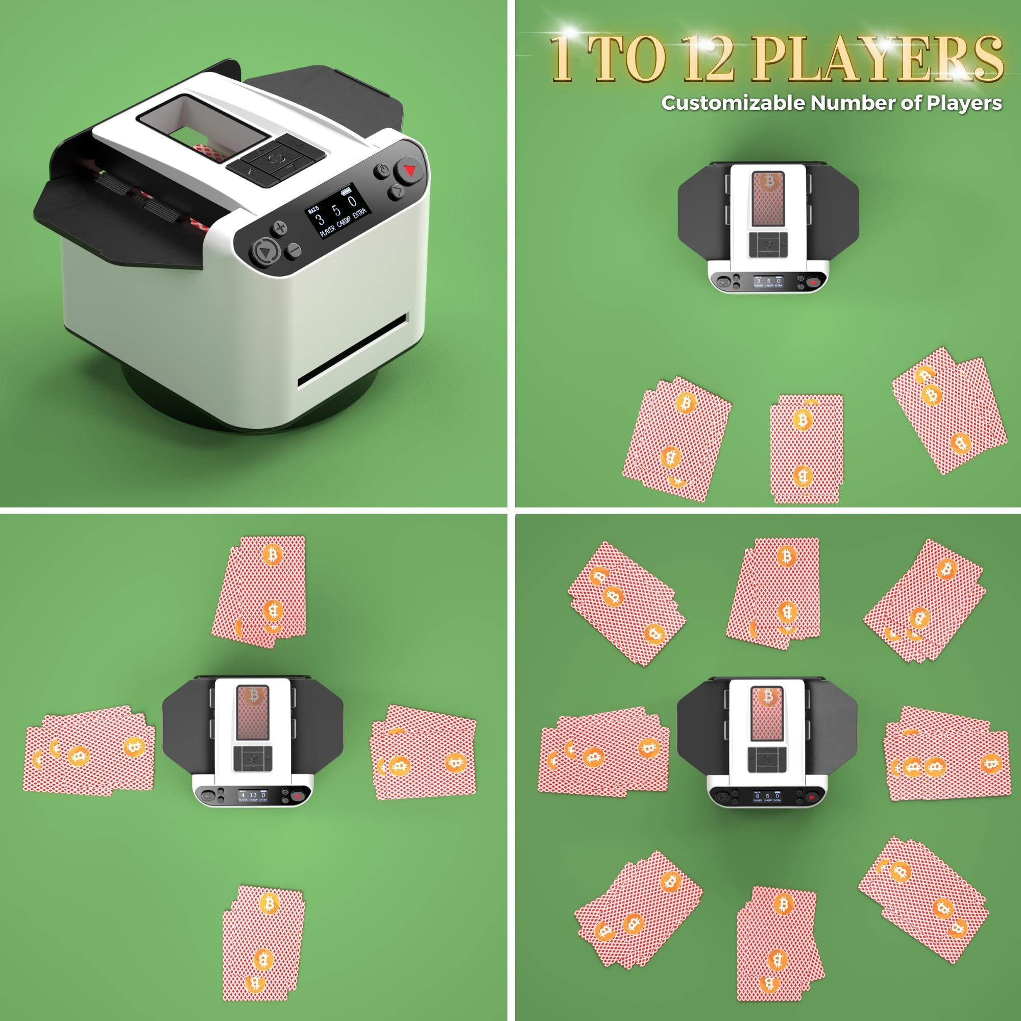 Mélangeur De Cartes Électrique Rechargeable - Mélange 1 à 2 Jeux En 2,4s - Silencieux - Pour Poker, UNO, Blackjack