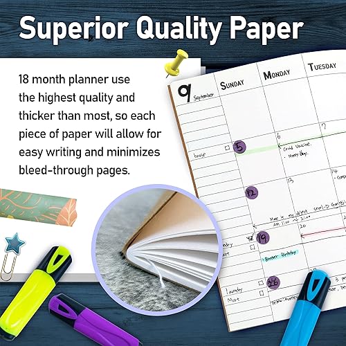 Miniatura 2 de Agenda mensual grande sin fecha  2022-2023 calendario en blanco libro y organizadores de 85 x 11 pulgadas  Kraft