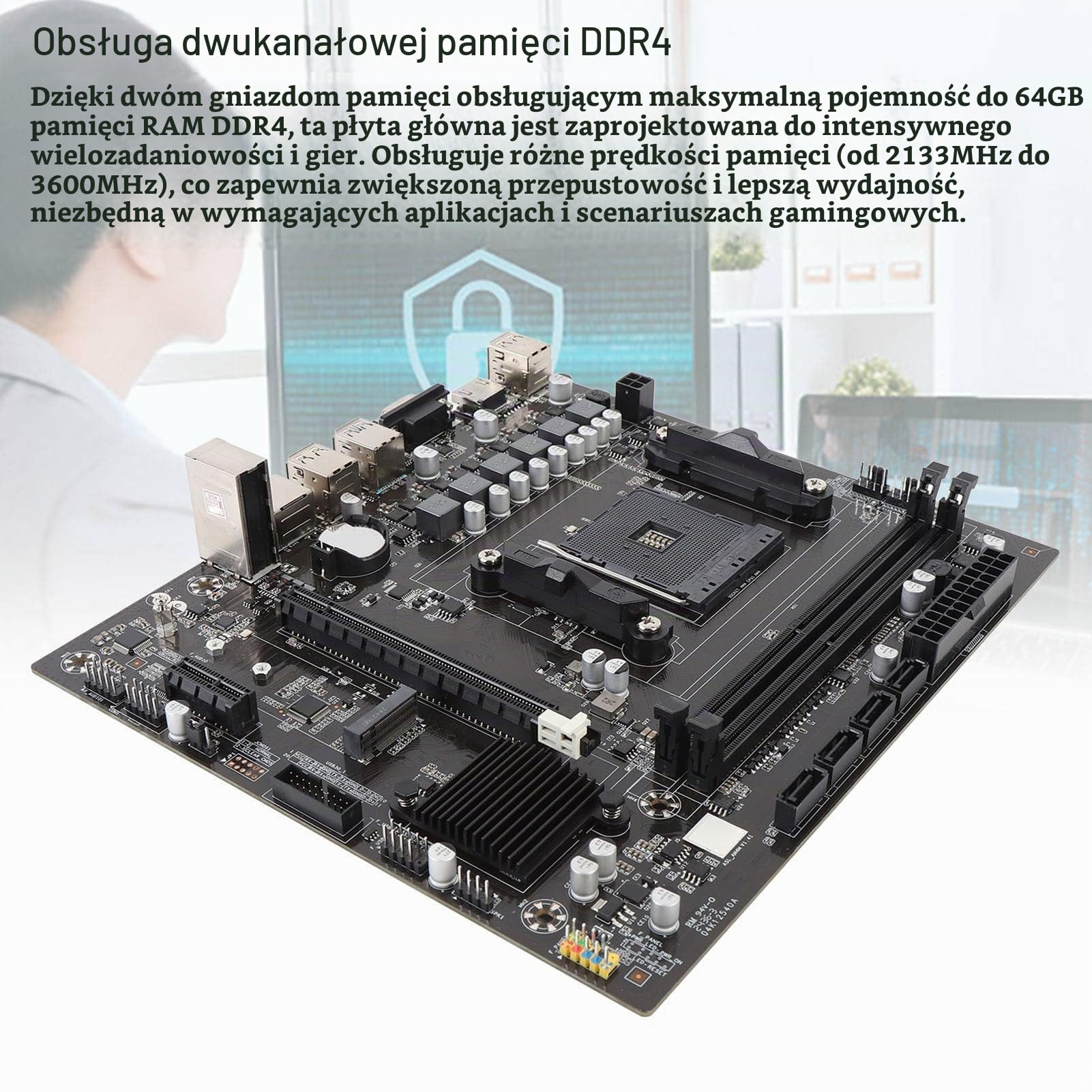 Komputerowa Płyta Główna, AM4 Gniazdo M ATX B450 Gaming Board z DDR4 RAM, dla Procesorów Ryzen 1 do 5.