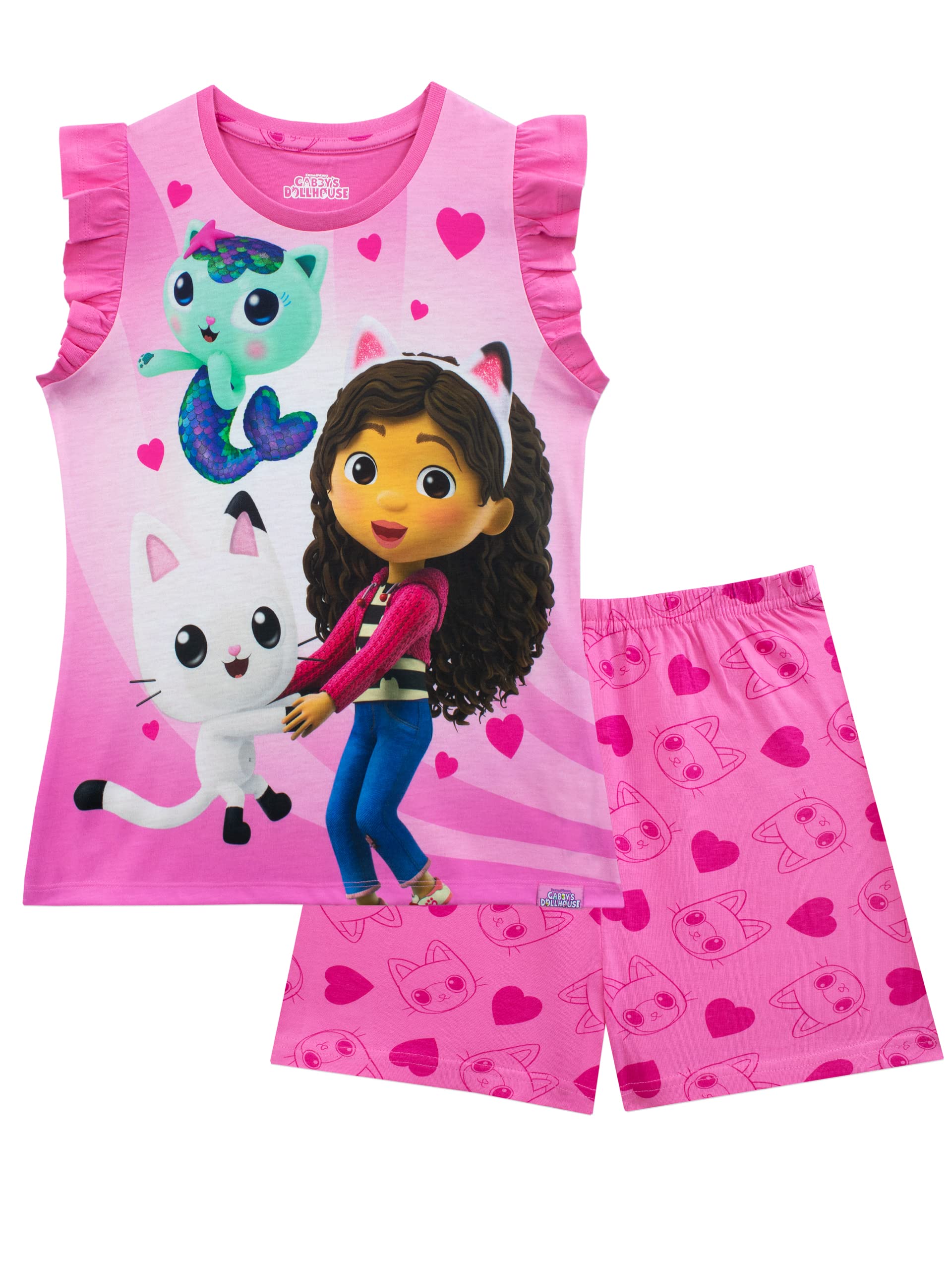 Gabby's Dollhouse Girls Pyjama Shorts Set - 6-7 Years