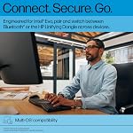 HP 680 Comfort Dual-Mode Keyboard, Microsoft Copilot, Adjustable, HP Unifying Dongle, 2.4G Bluetooth, Black, 8T6L8AA (2025)