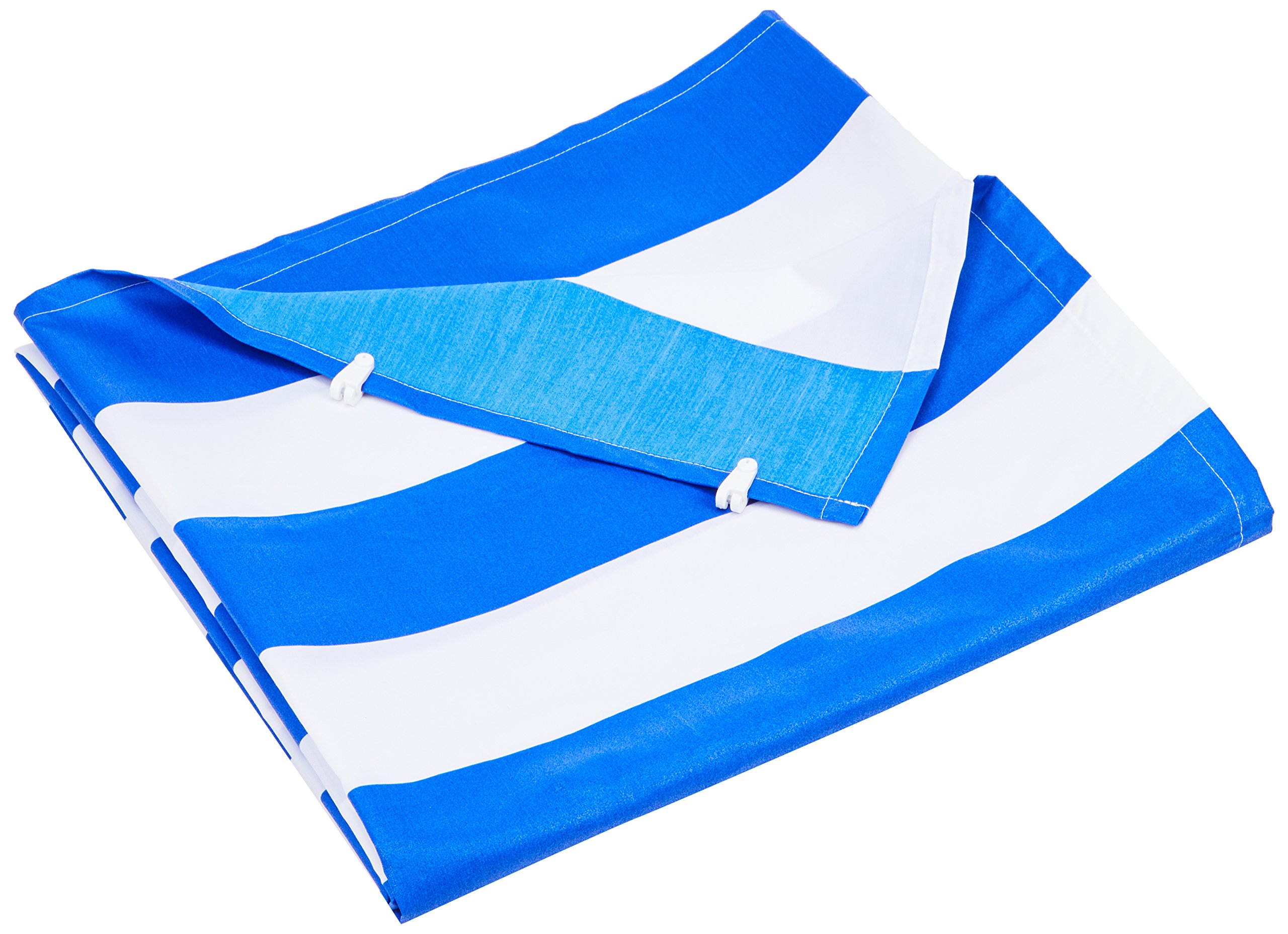 floracord sonnensegel seilspanntechnik komplett mit der Universal Senkrecht- Sonnensegel, Blau-weiß, 230x140 cm, 05-77-63-35 Befestigung Schutzblechstreben G8X Farbe:Schwarz Matt