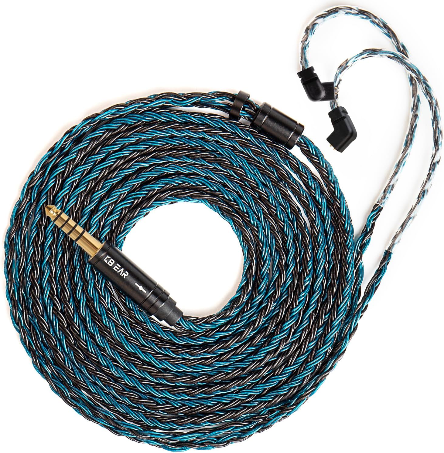 KBEAR ST16 Plus Long IEMs Earphone Cable with QDC-Type Pin for KZ ZSN/ZSN PRO/EDX PRO/ZS10 PRO/ZSN PRO X/ASX/ZSX/ZAS/ZVX/AS16/DQ6/DQS/ASX/D-Fi/Krila/PR1 PRO/PR2/ZEX CCA CRA/C12/C10 PRO (QDC 4.4MM)