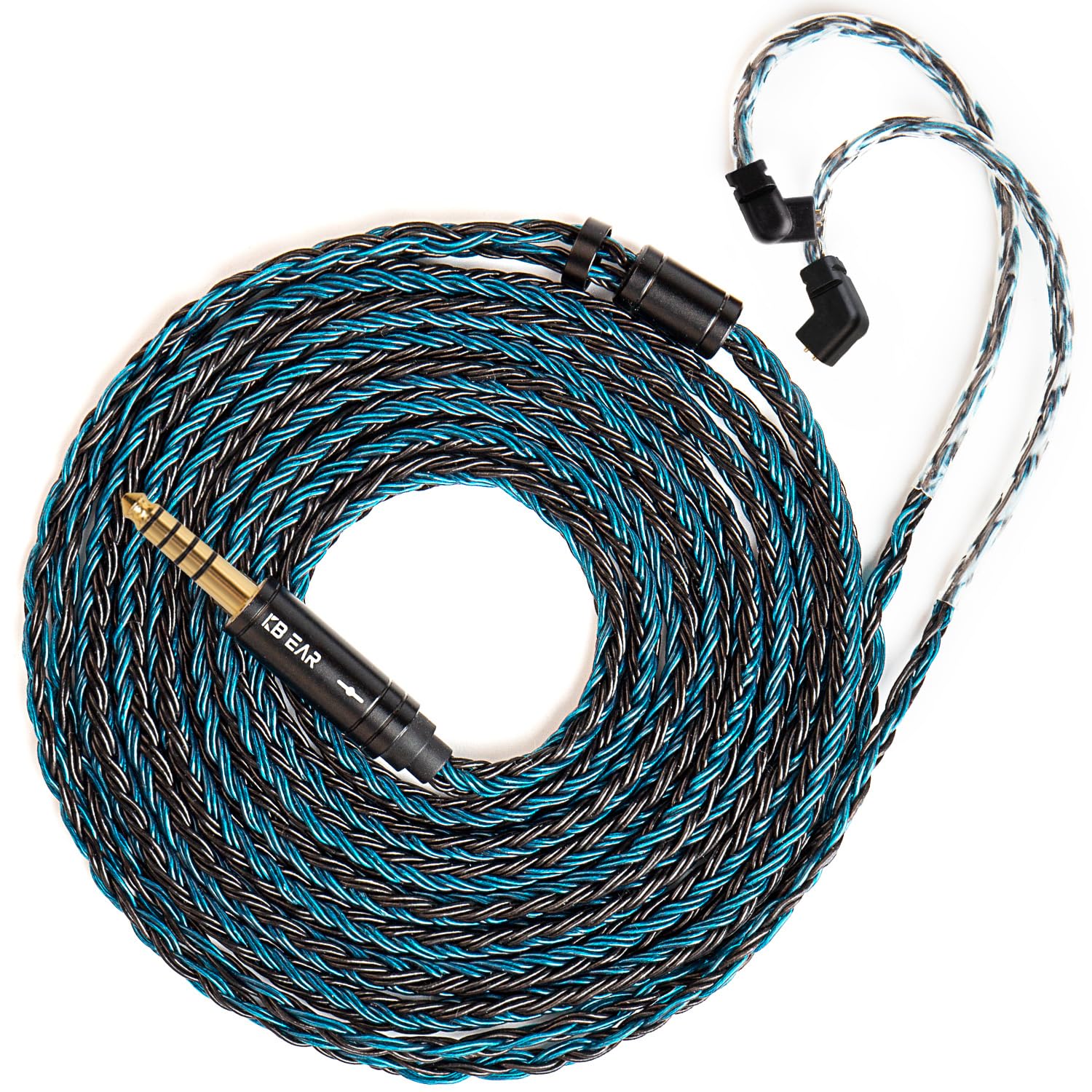 KBEAR ST16 Plus Long IEMs Earphone Cable with QDC-Type Pin for KZ ZSN/ZSN PRO/EDX PRO/ZS10 PRO/ZSN PRO X/ASX/ZSX/ZAS/ZVX/AS16/DQ6/DQS/ASX/D-Fi/Krila/PR1 PRO/PR2/ZEX CCA CRA/C12/C10 PRO (QDC 4.4MM)