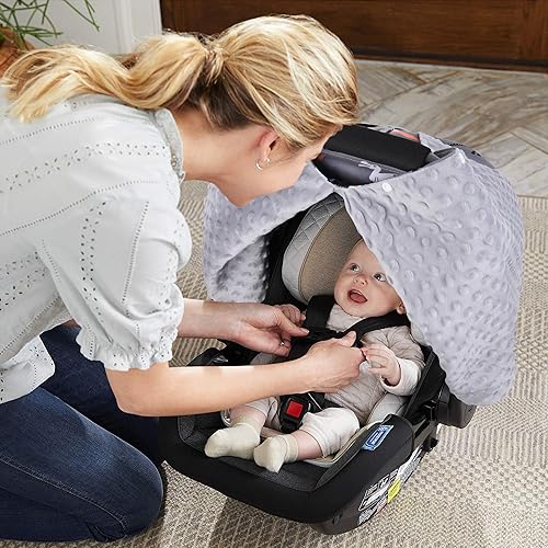 Miniatura 6 de Rquite Funda de asiento de automóvil para bebé, funda de asiento de automóvil Minky para niño y niña, funda de asiento de automóvil transpirable con