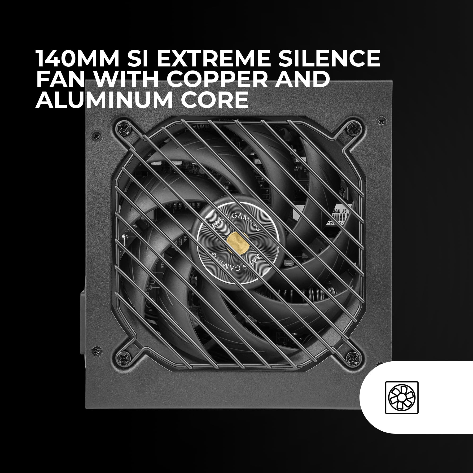 MARS GAMING MPB750SIM, Alimentatore ATX Full Modulare 750W, Garanzia 7 Anni, 80Plus Bronze 230V EU, 90% di Efficienza, Ventola SI Extreme Silence 140mm, Tecnologie AI2-RPM, DC-DC e SMD, Nero