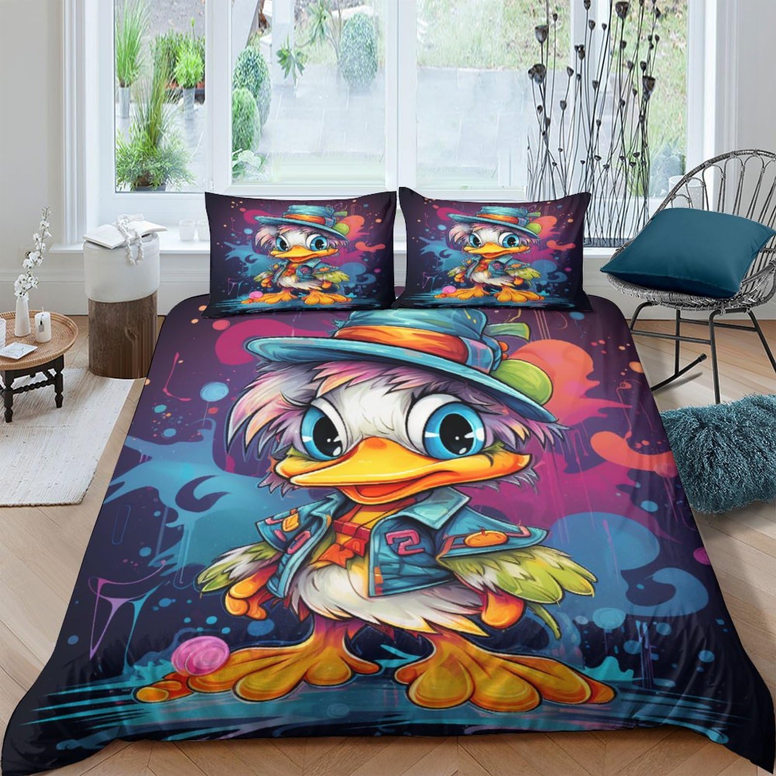 Housse de couette hypoallergénique anti-acarien drap zippé lit double