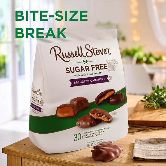 Russell Stover Sugar Free Assorted Caramels, 15.3 oz. Bag